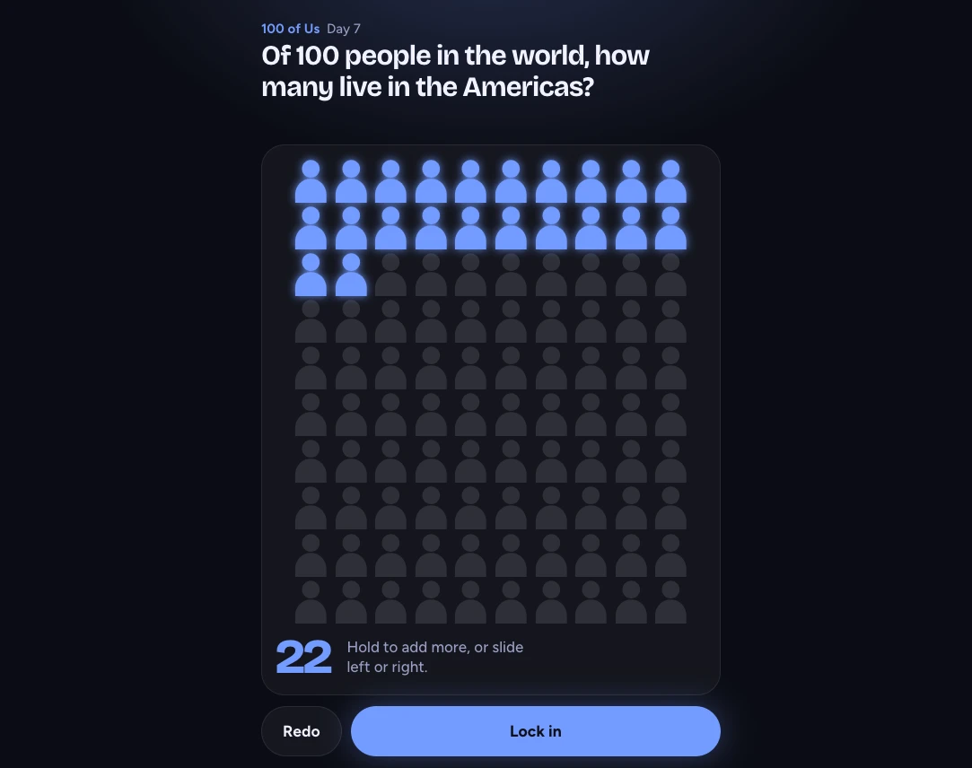 Screenshot of 100 of Us
