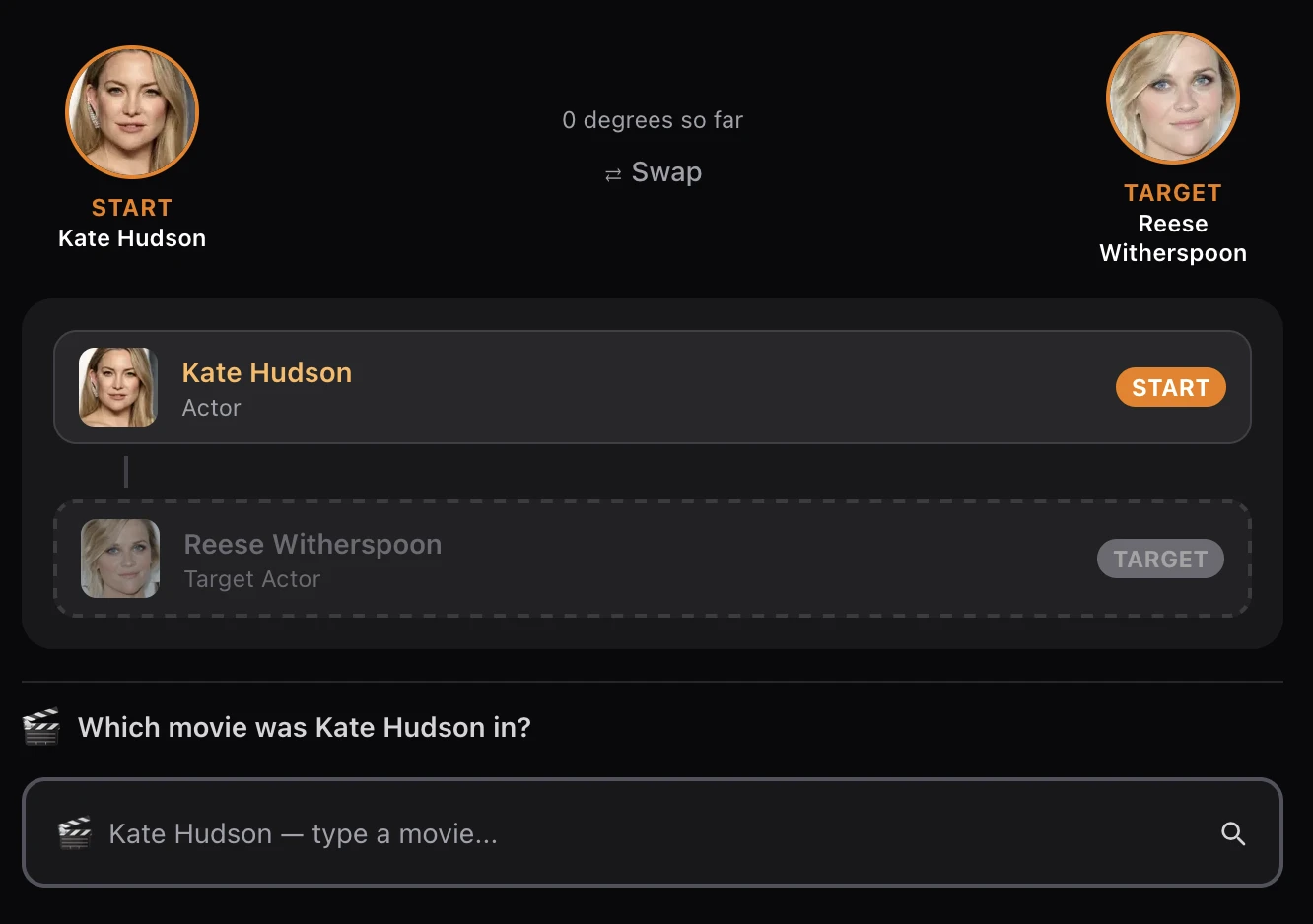 Screenshot of Six Degrees