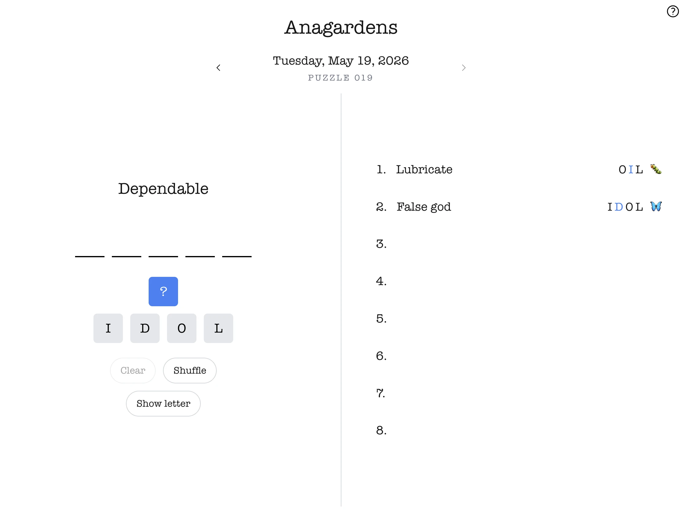 Screenshot of Anagardens