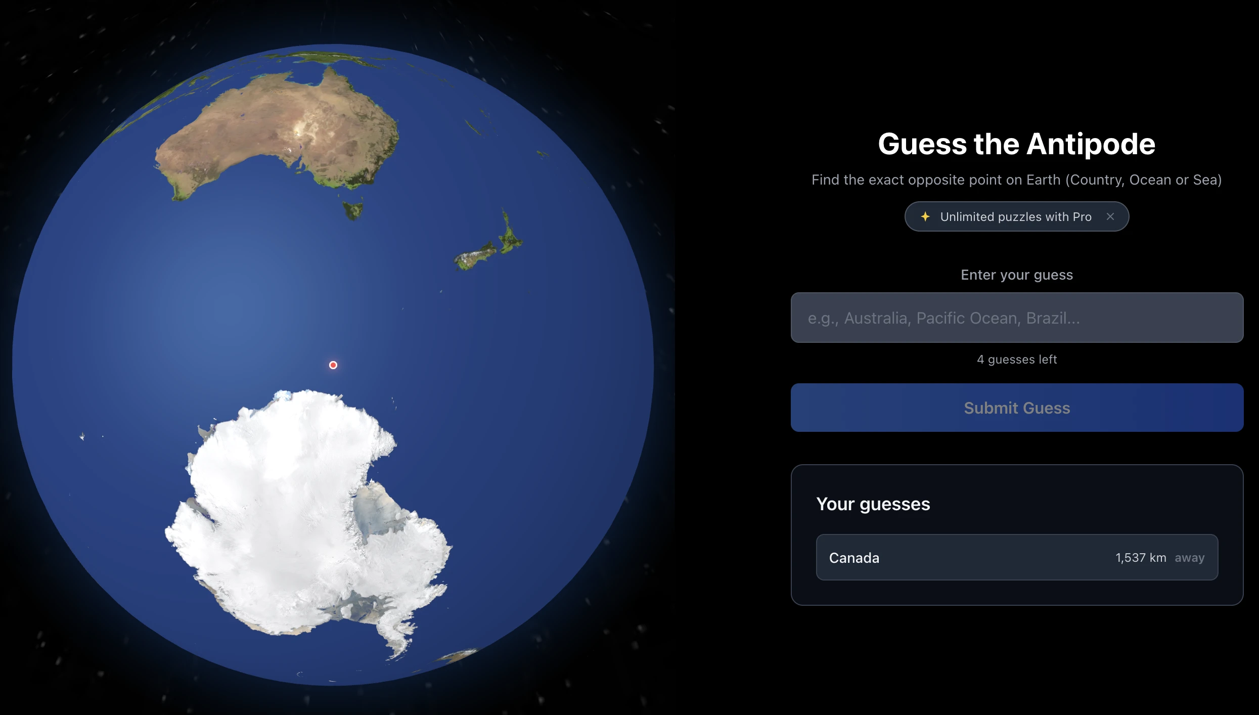Screenshot of Antipodal