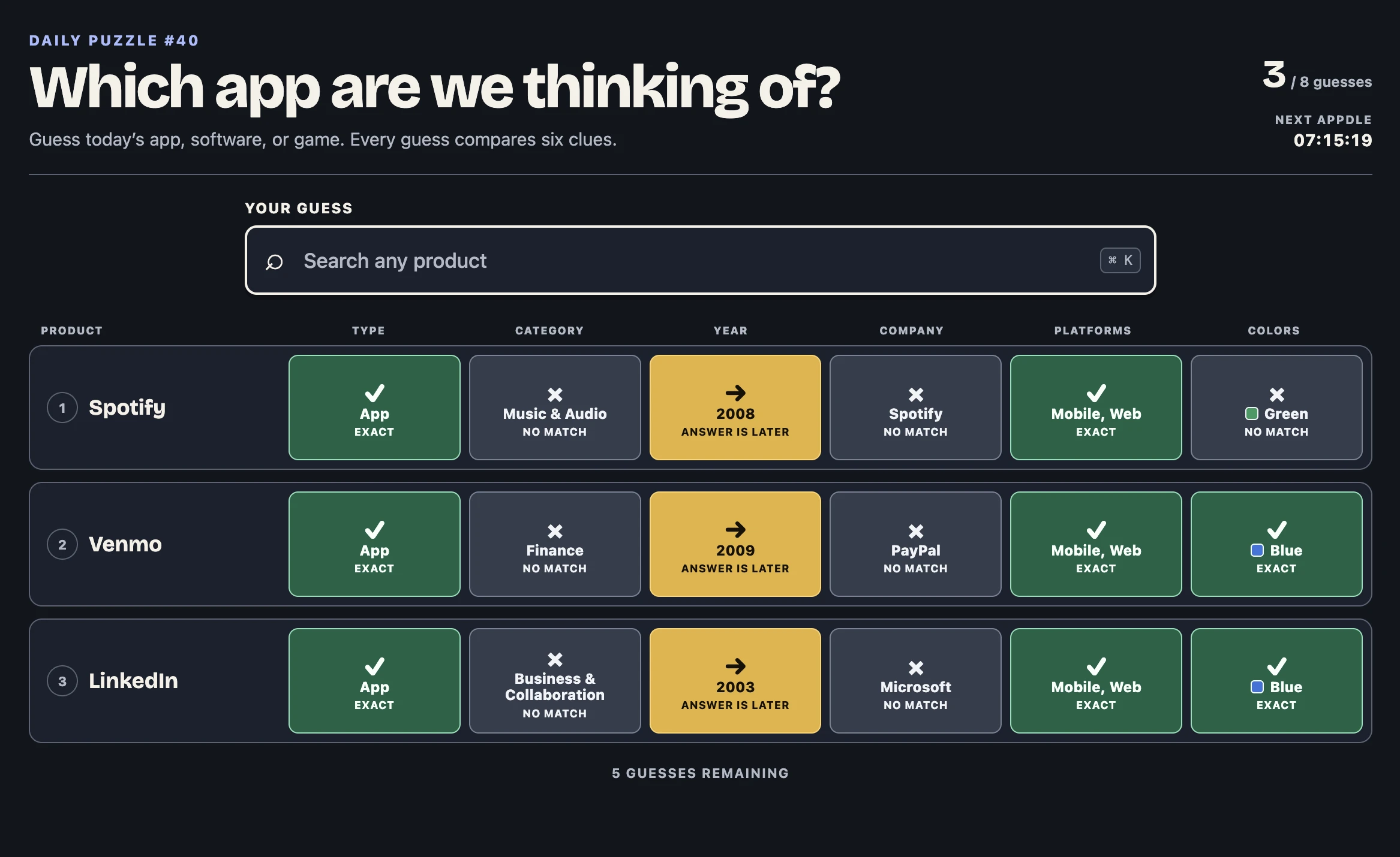 Screenshot of Appdle