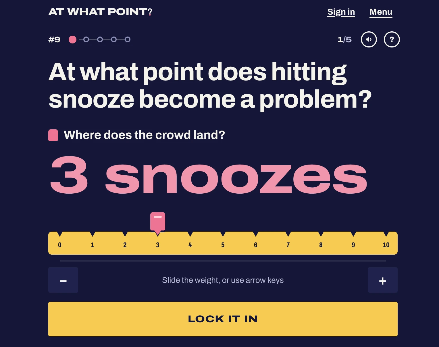 Screenshot of At What Point?
