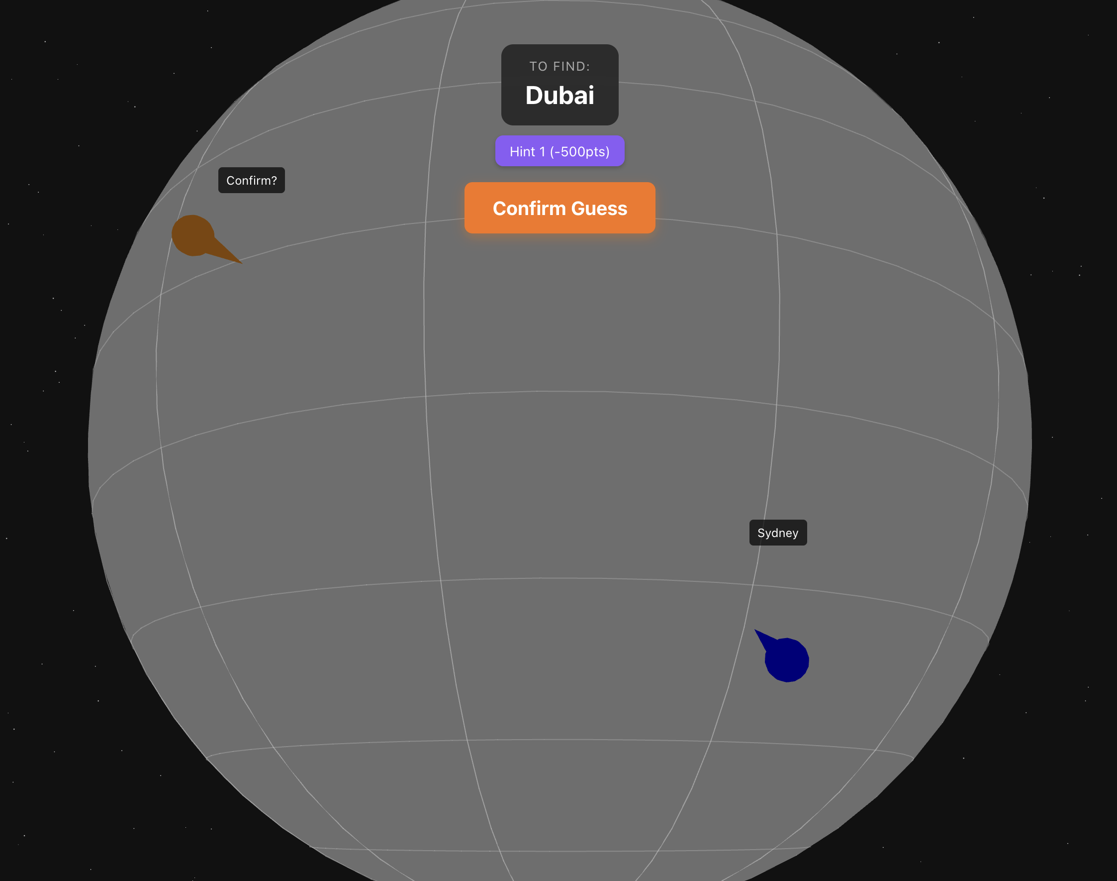 Screenshot of BlindGlobe