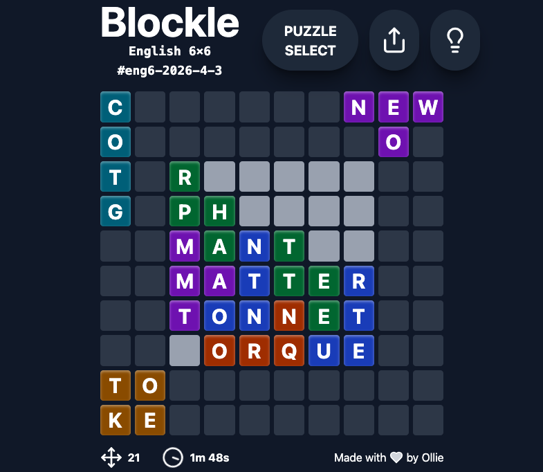 Screenshot of Blockle