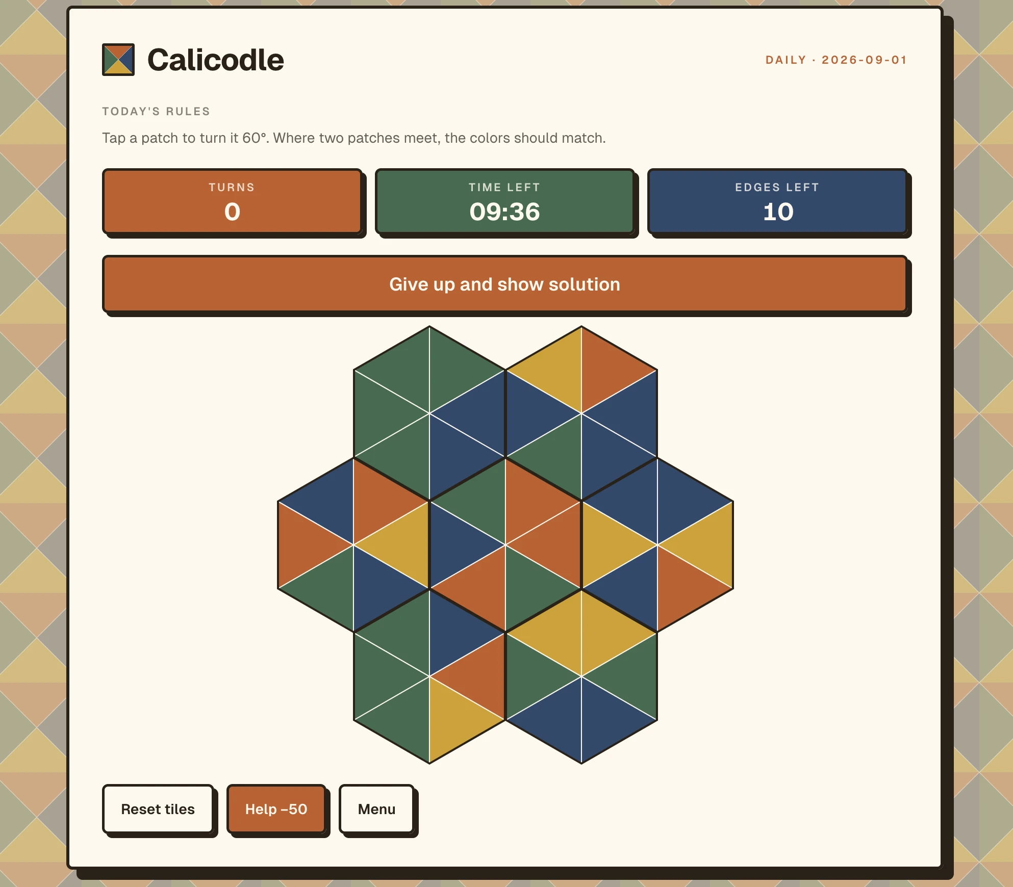 Screenshot of Calicodle