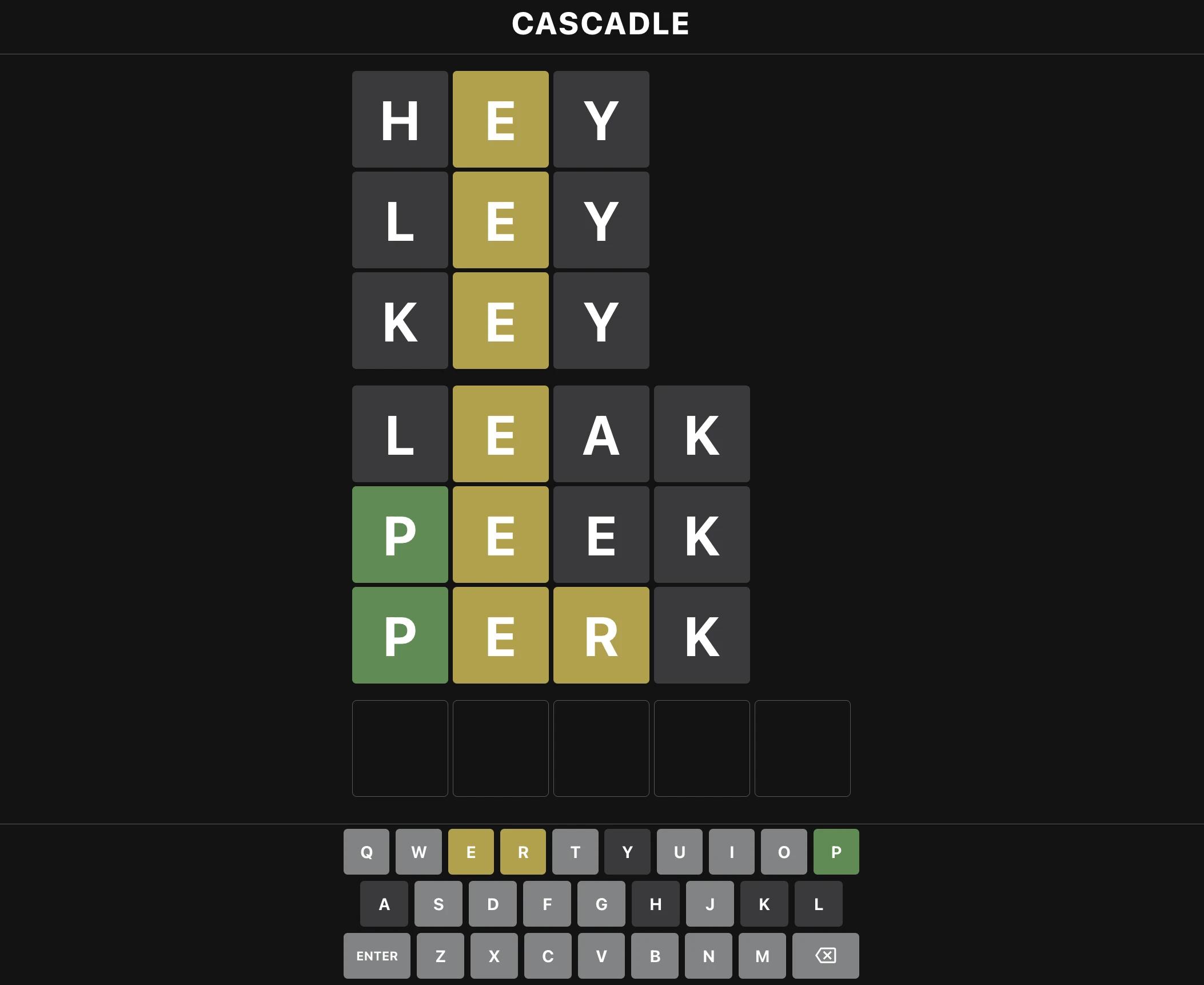 Screenshot of Cascadle