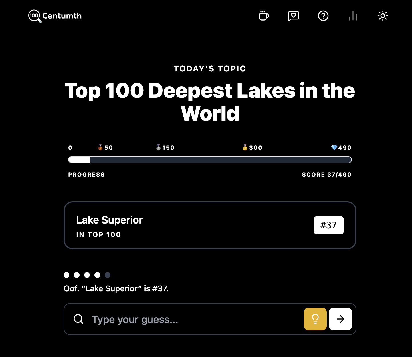 Screenshot of Centumth