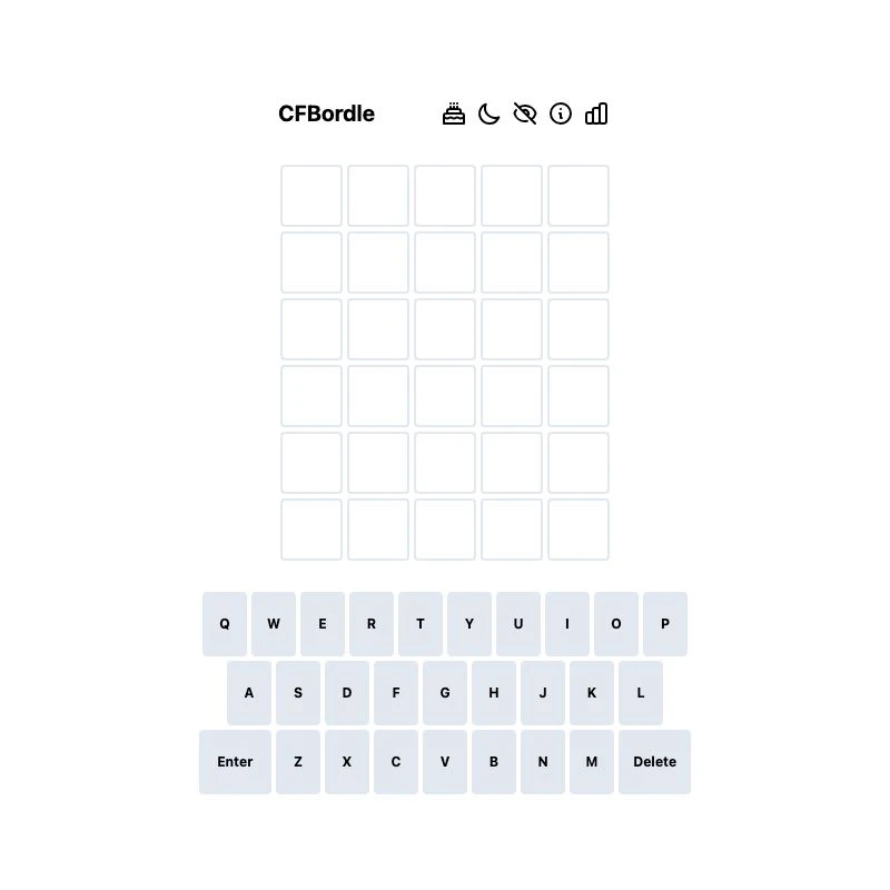 Screenshot of CFBordle