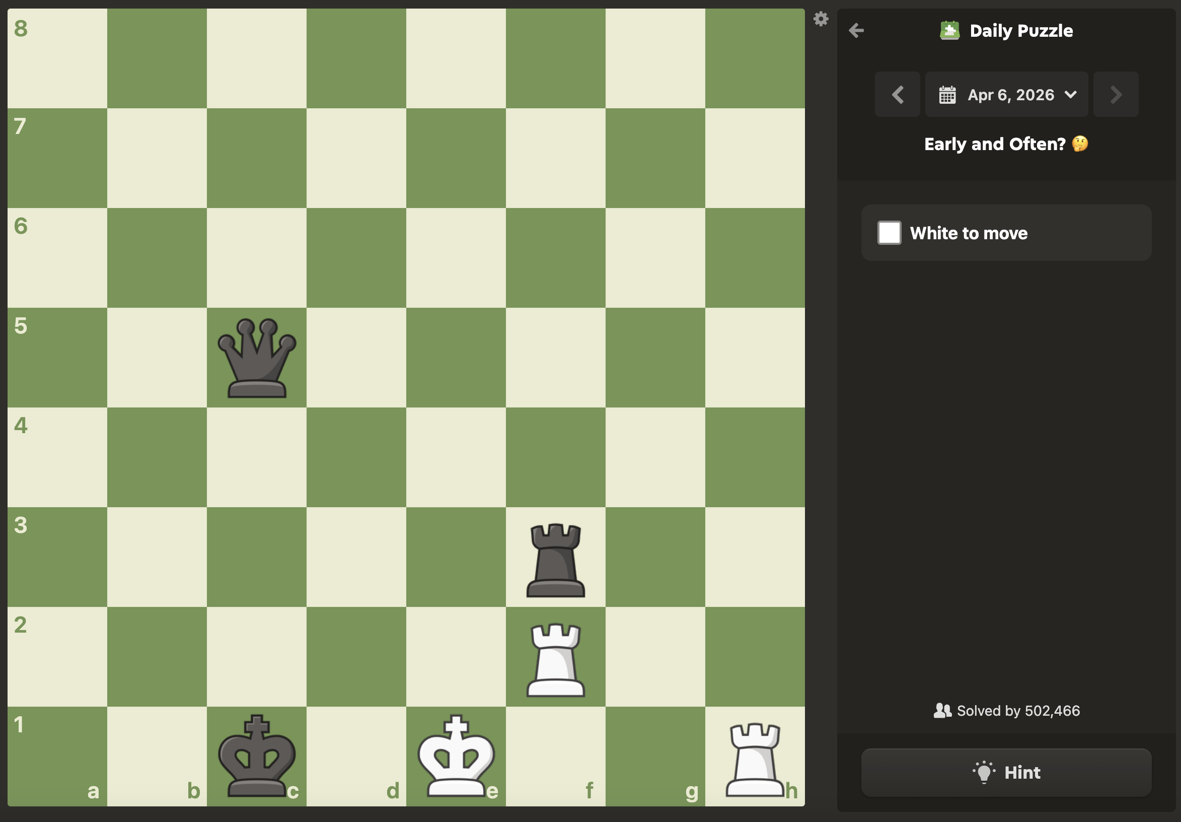 Screenshot of Chess Daily