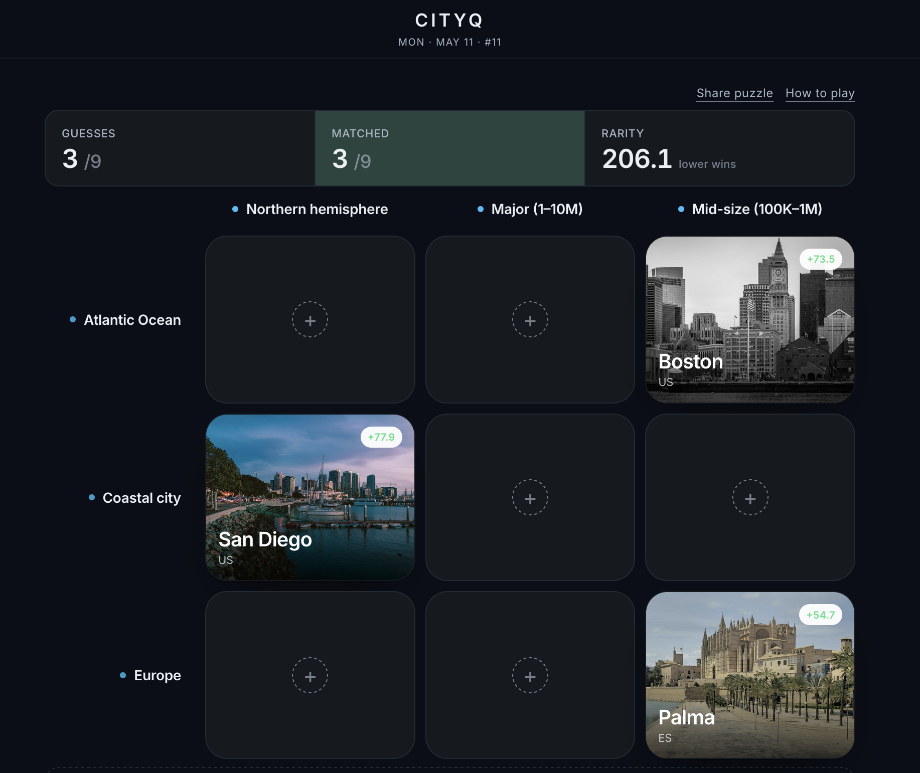 Screenshot of CityQ