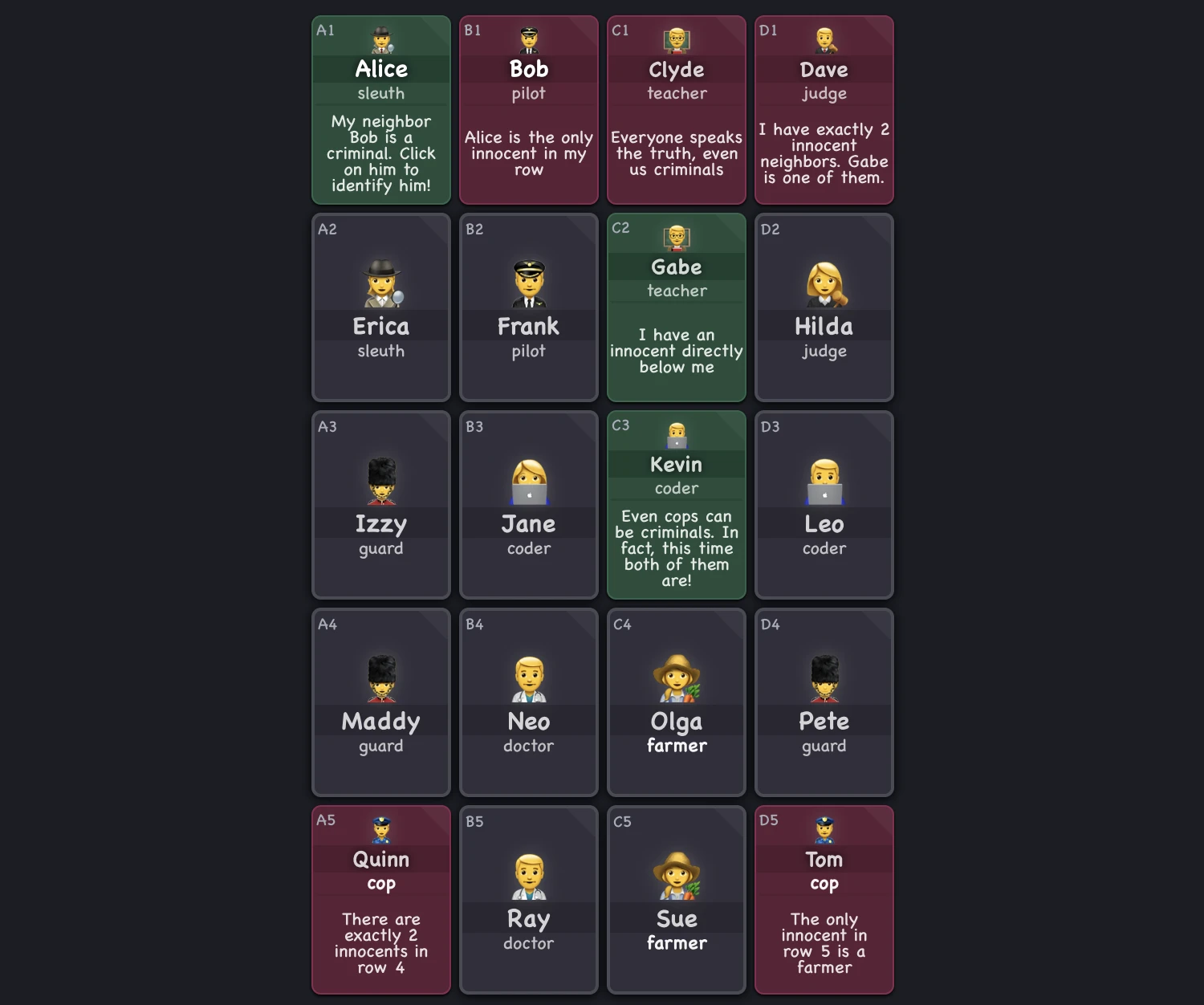 Screenshot of Clues By Sam