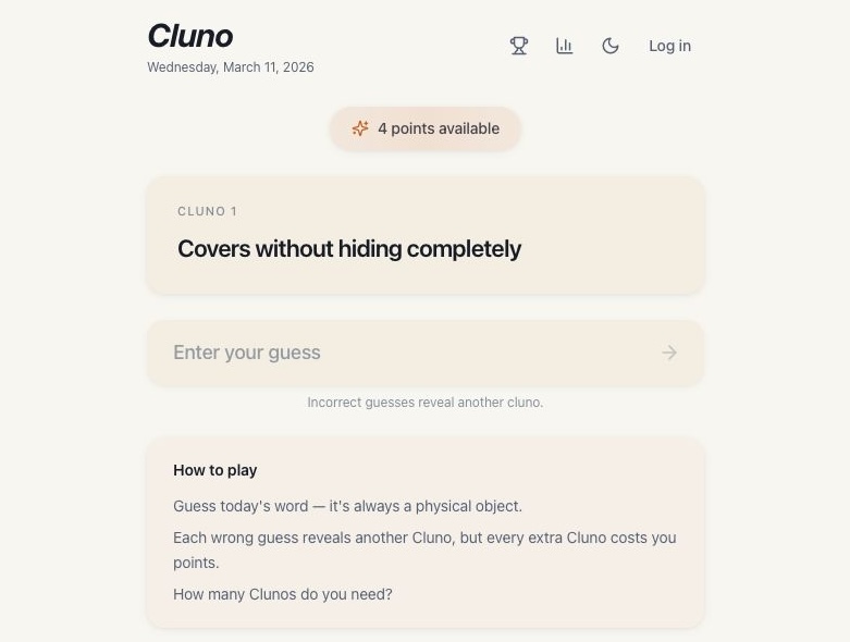 Screenshot of Cluno