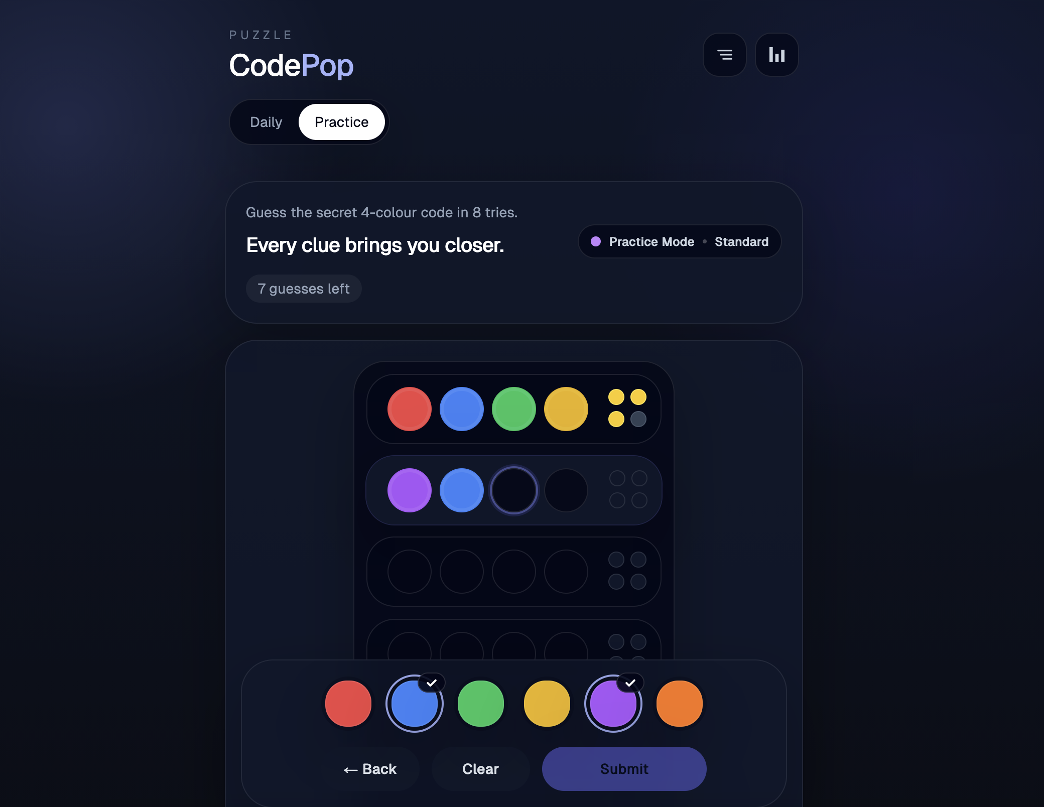 Screenshot of CodePop