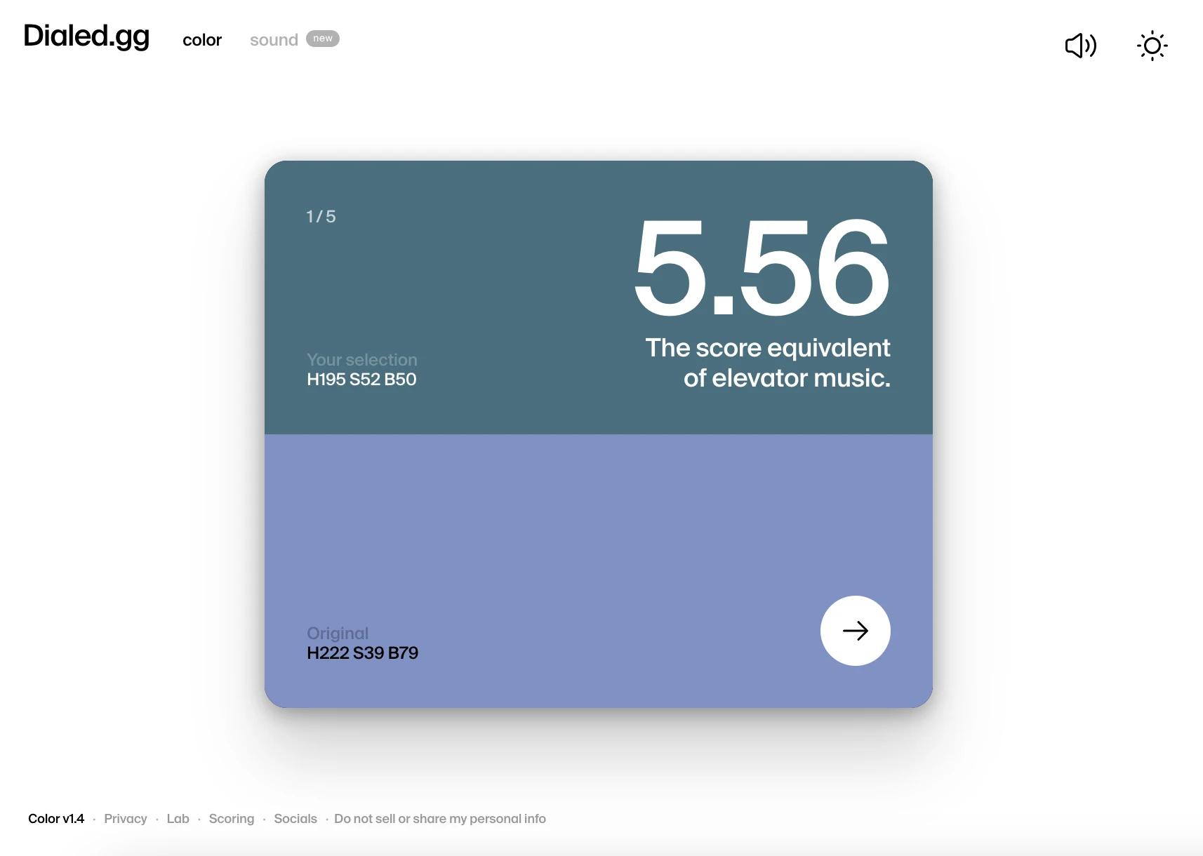 Screenshot of Color