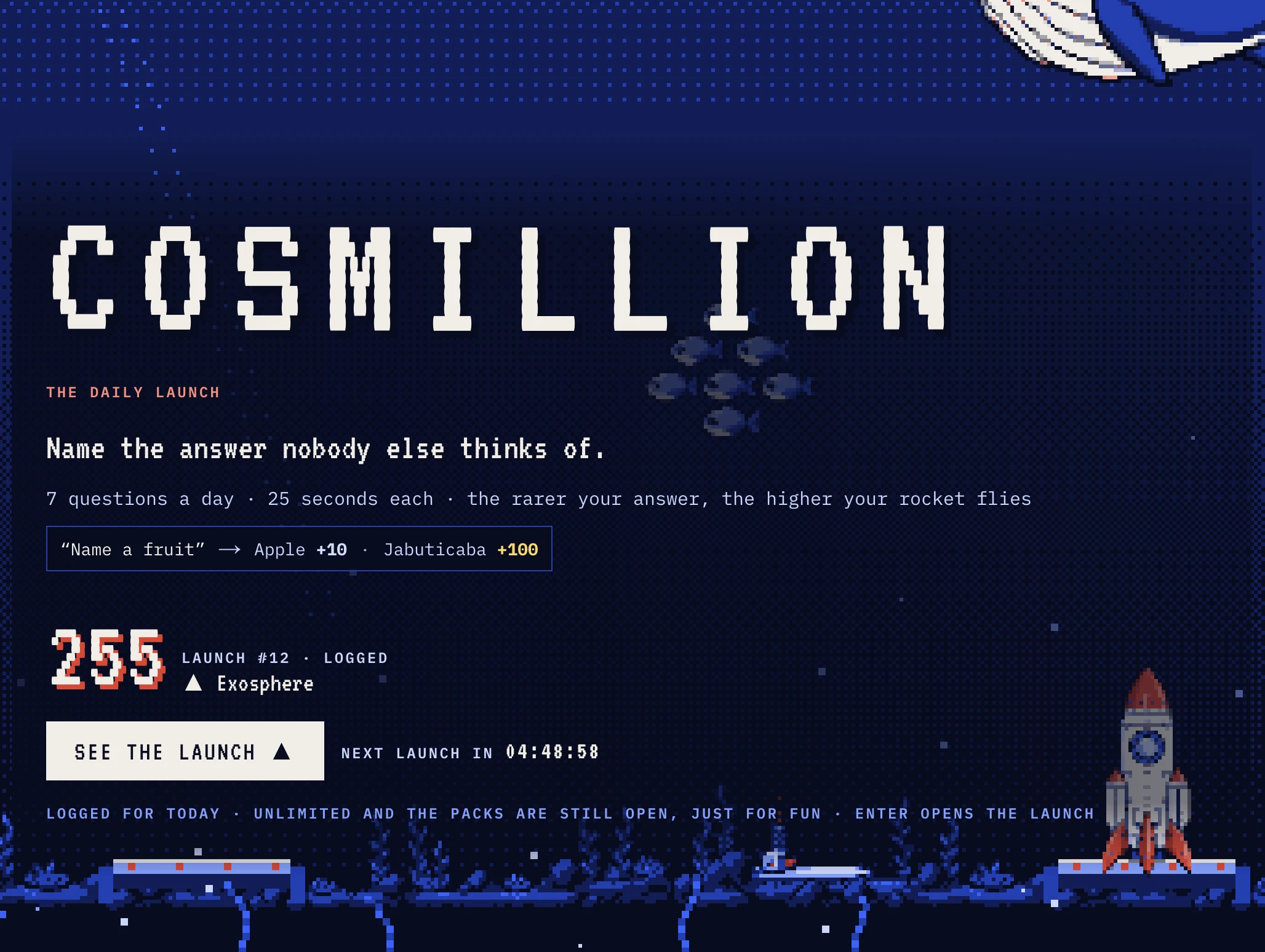 Screenshot of Cosmillion