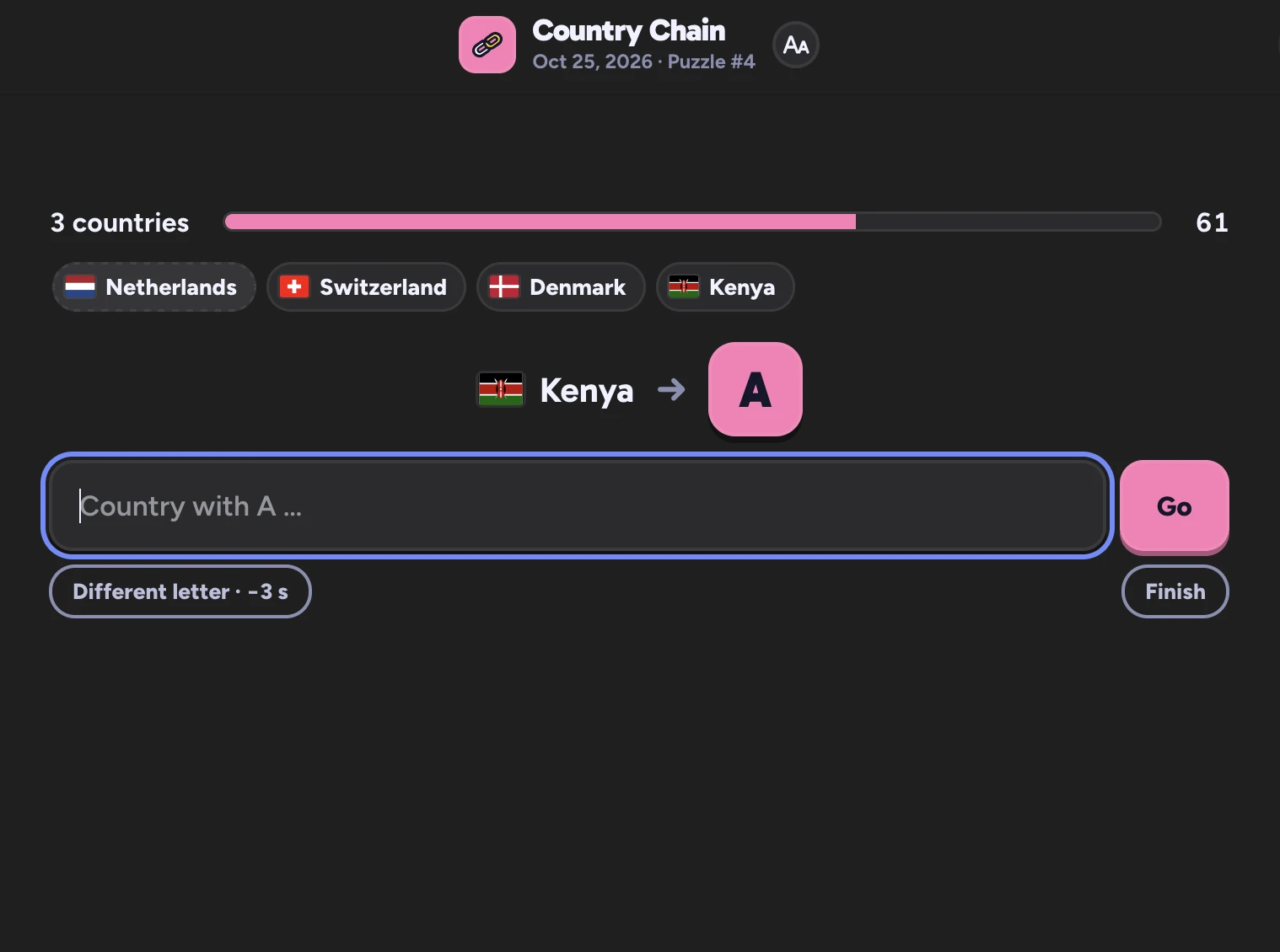 Screenshot of Country Chain