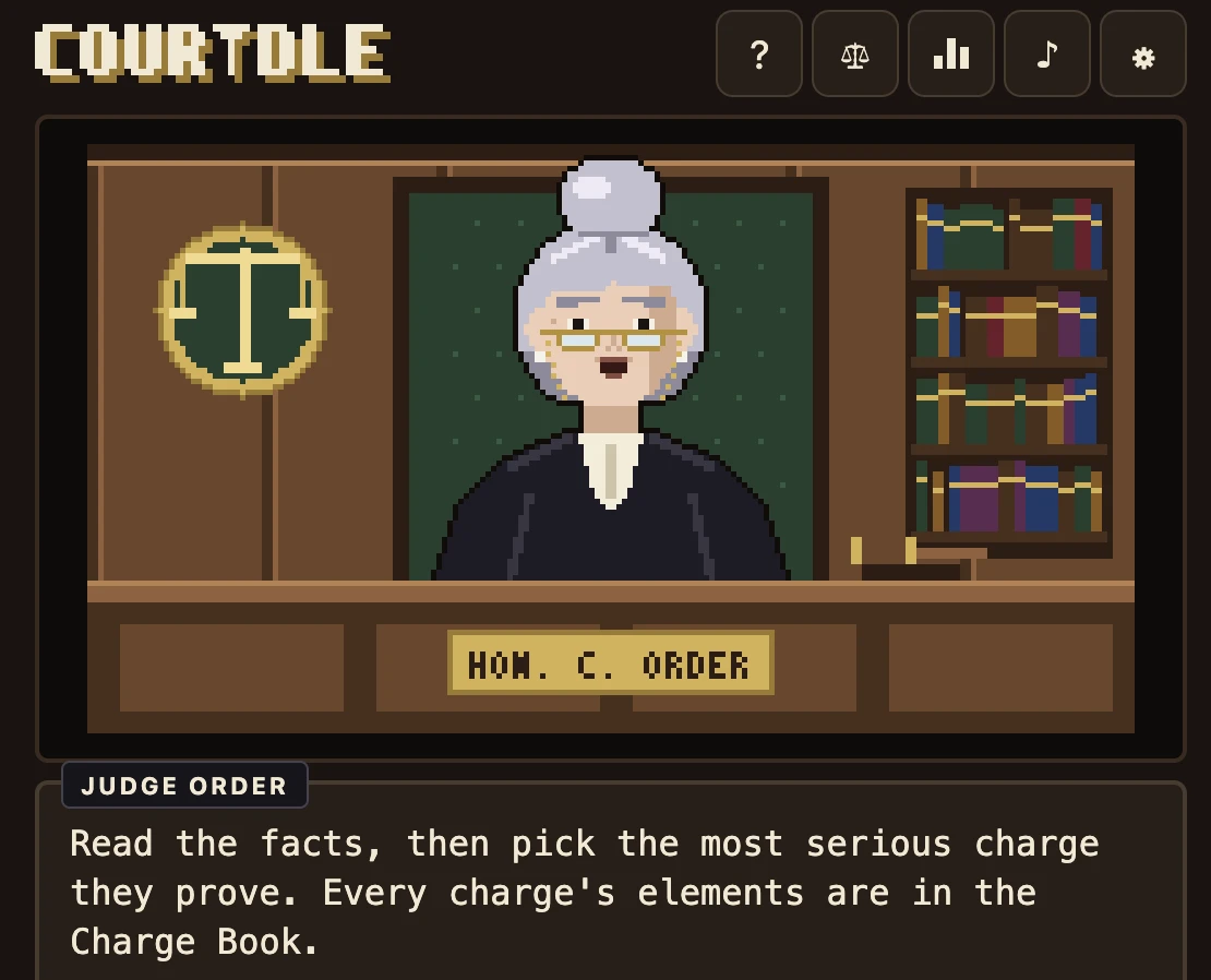 Screenshot of Courtdle