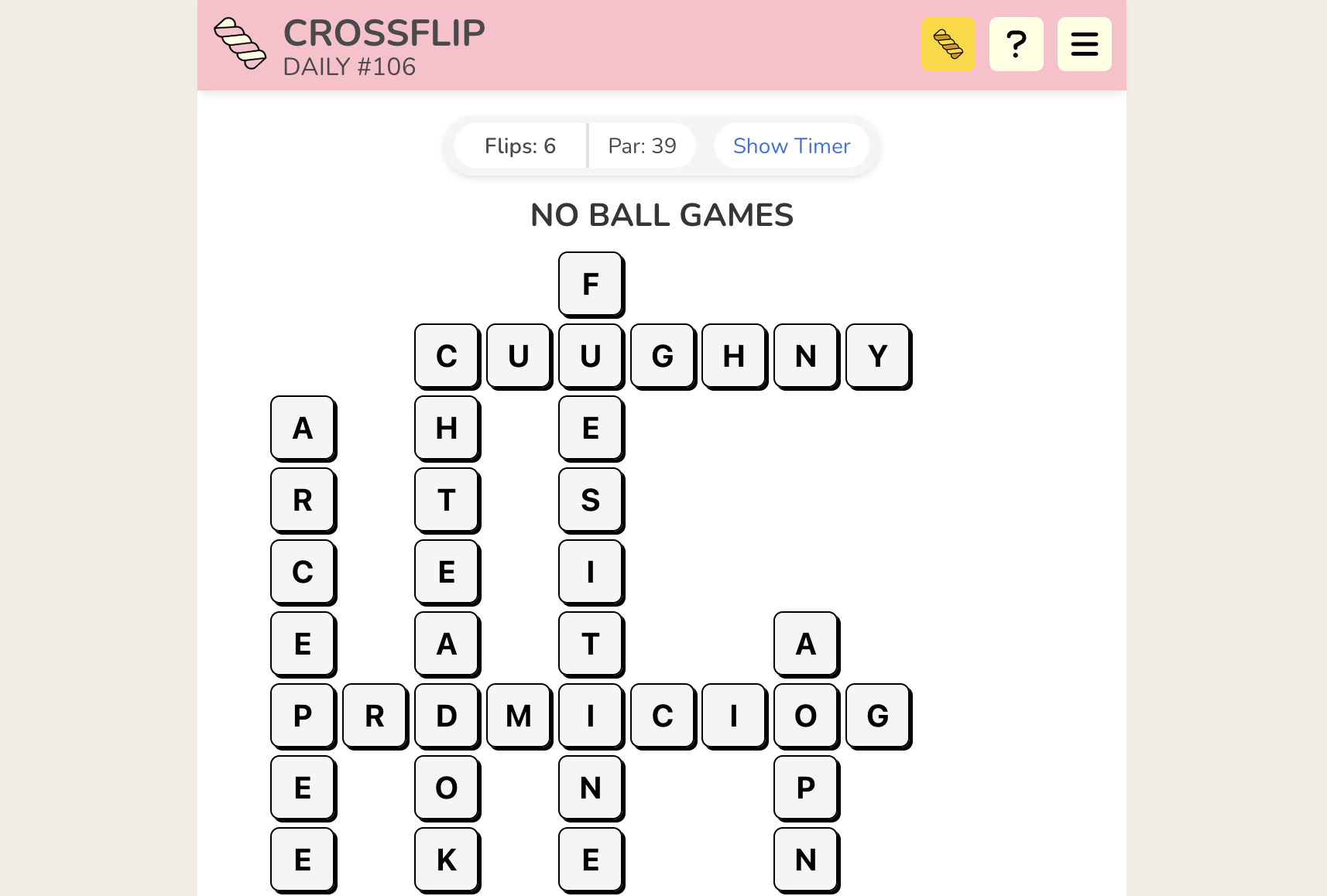 Screenshot of Crossflip