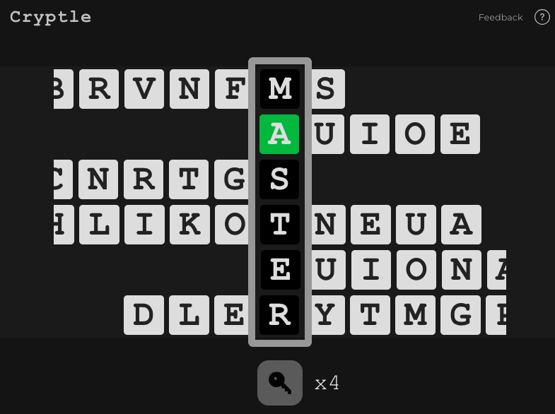 Screenshot of Cryptle