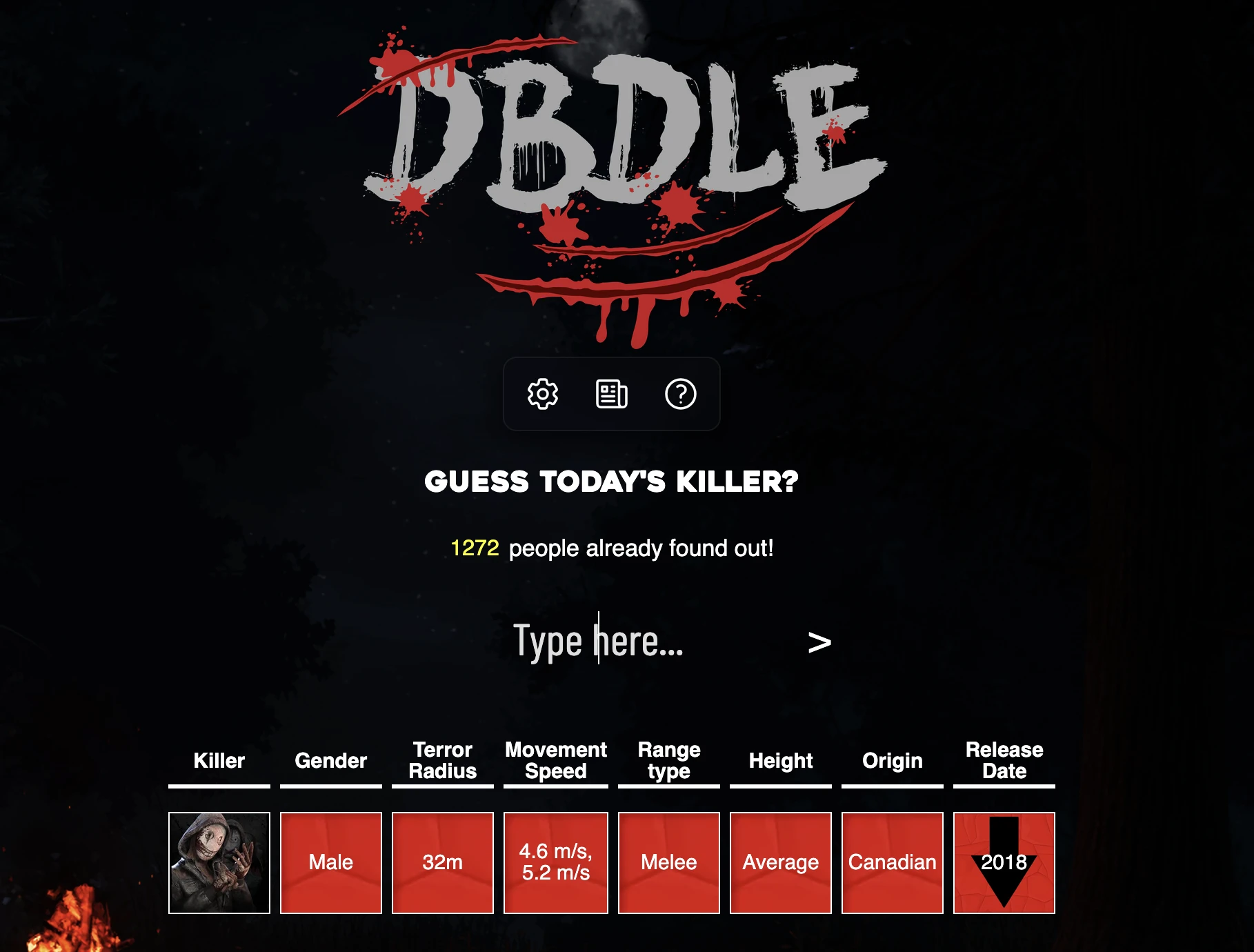 Screenshot of Dbdle