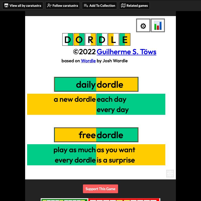 Screenshot of Dordle