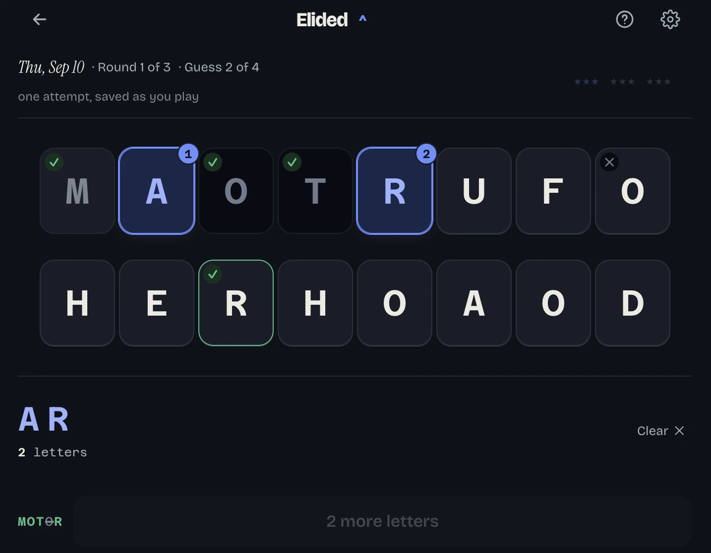 Screenshot of Elided