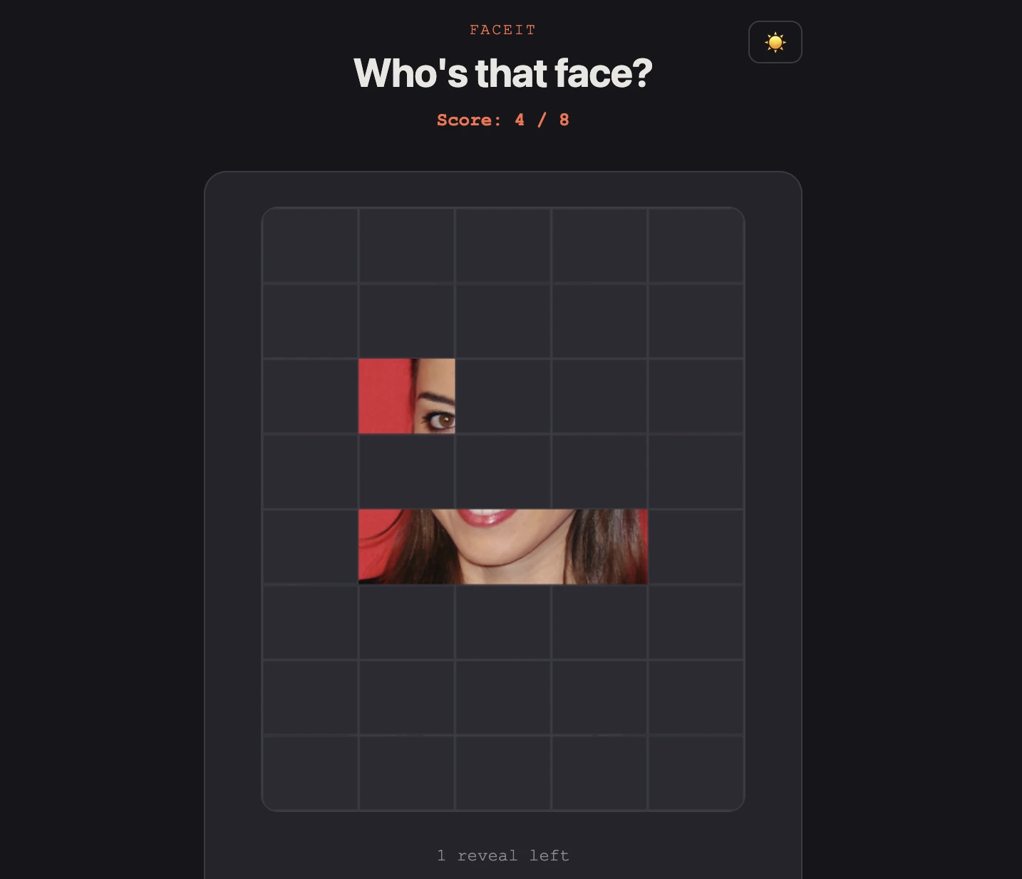 Screenshot of faceit