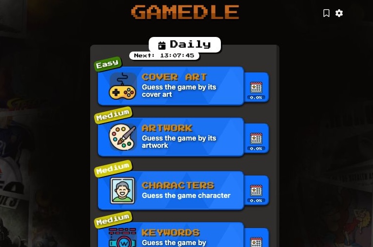 Screenshot of Gamdle