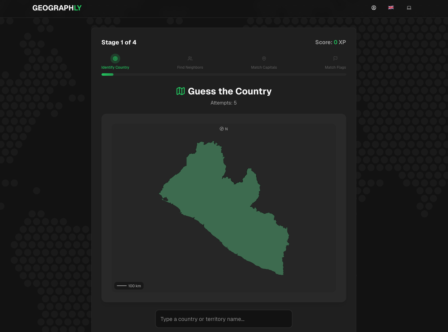 Screenshot of Geographly