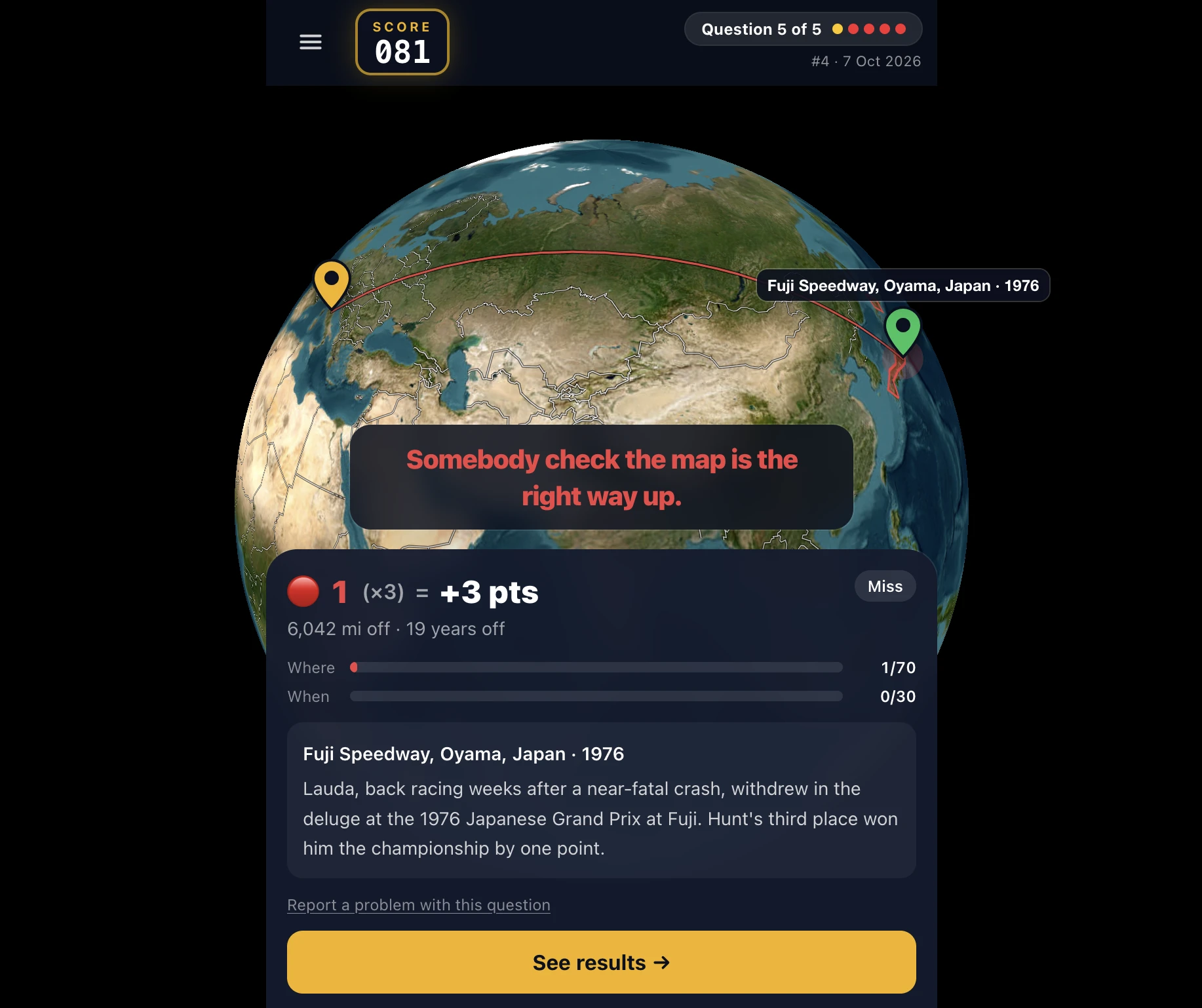 Screenshot of Geosportle