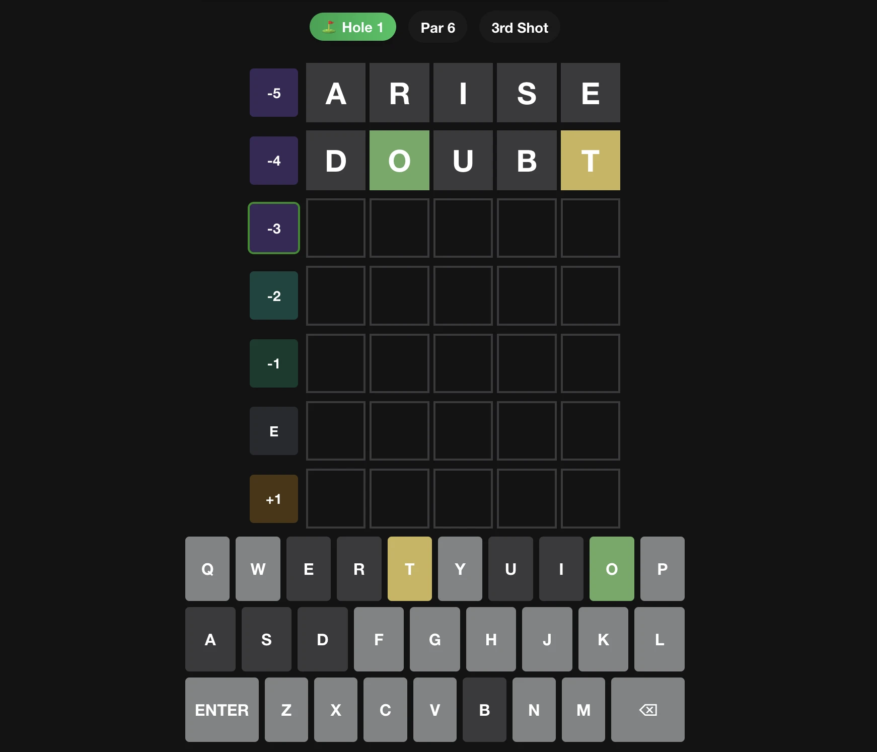 Screenshot of Golfdle