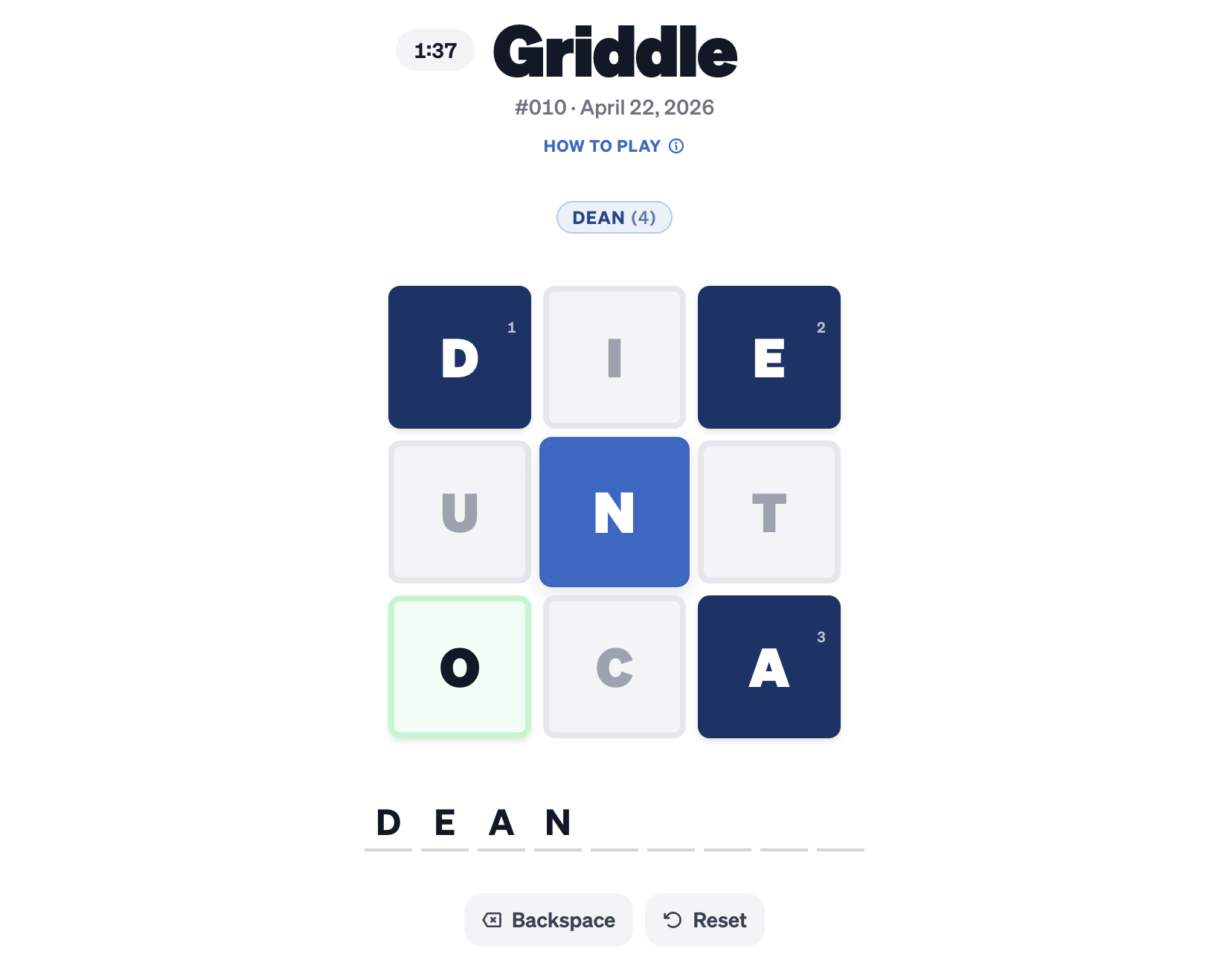 Screenshot of Griddle