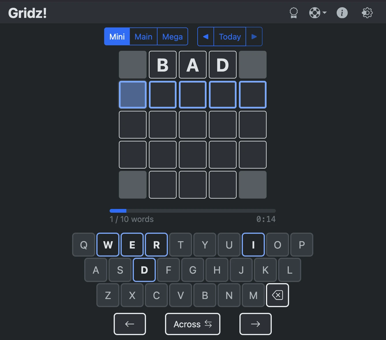 Screenshot of Gridz