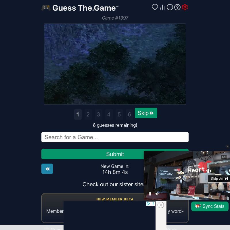 Screenshot of Guess the Game