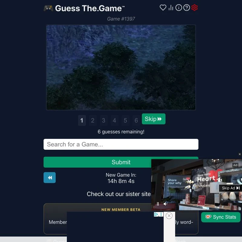 Screenshot of Guess the Game
