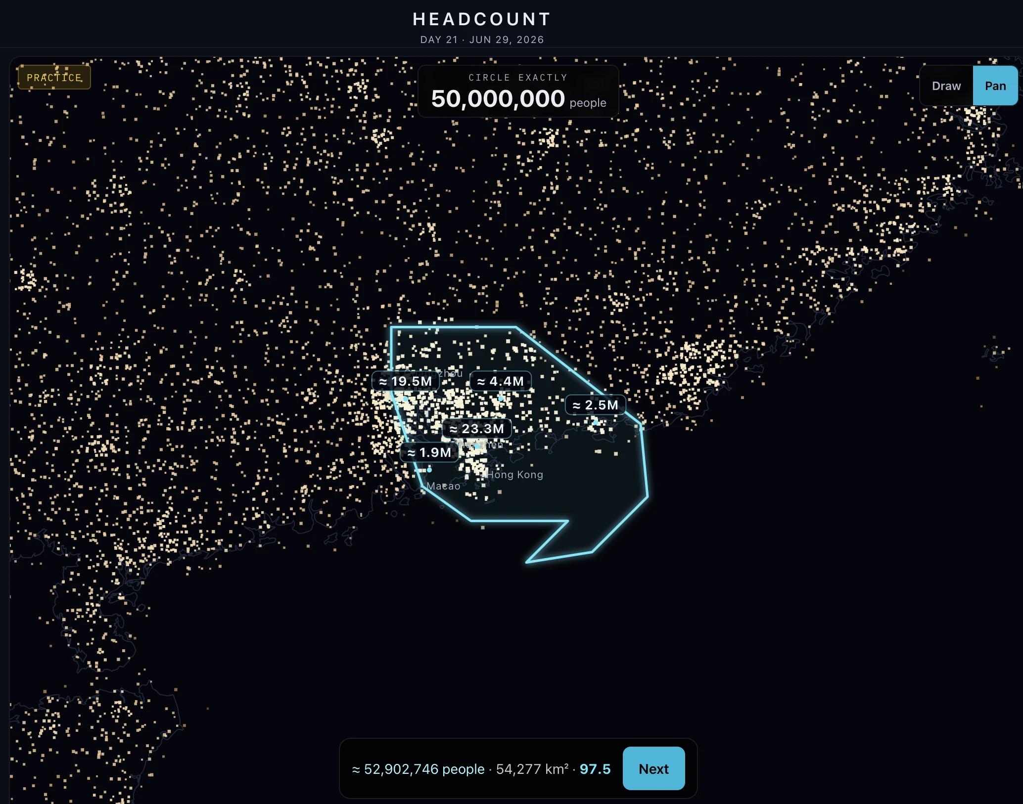 Screenshot of Headcount