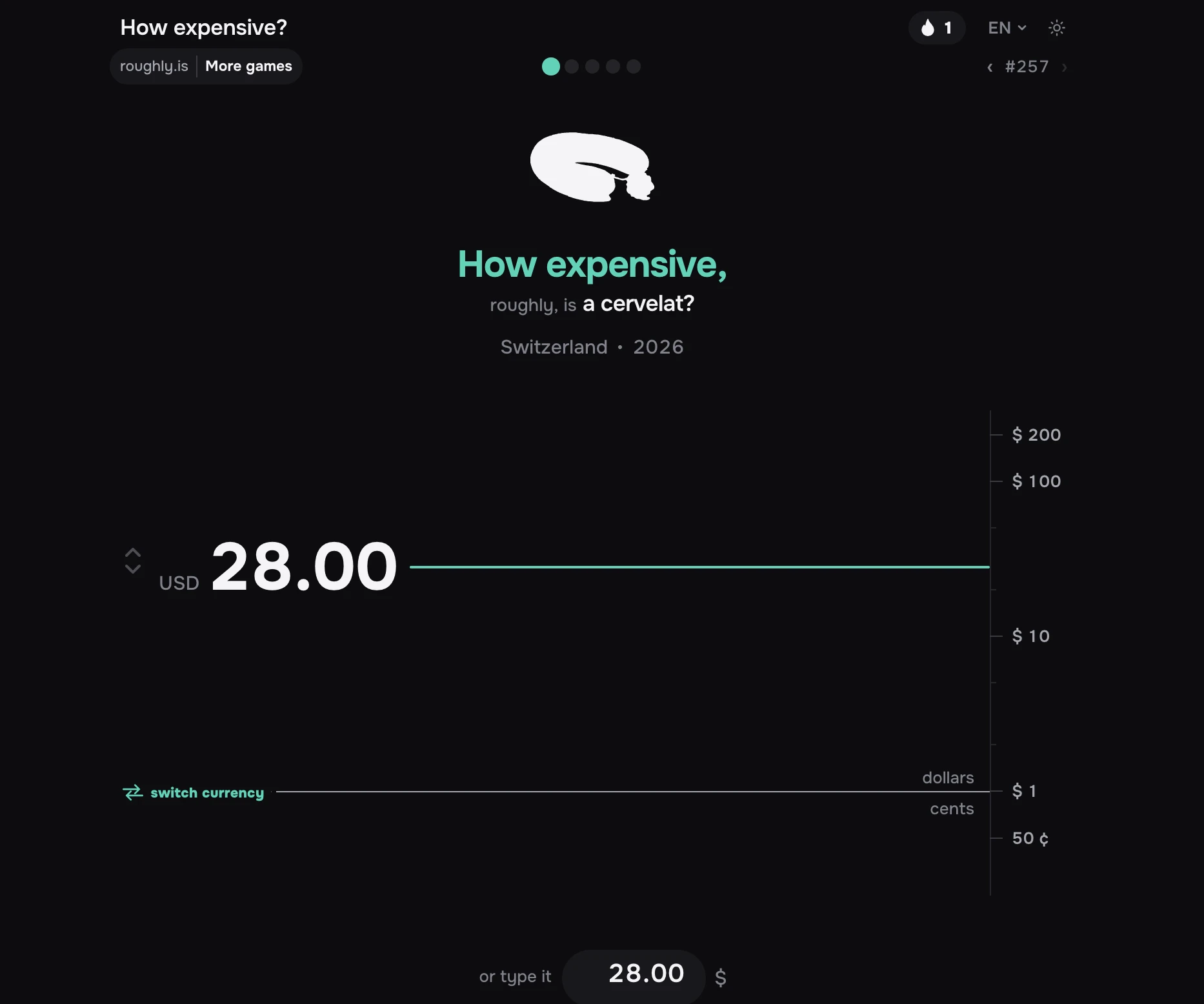 Screenshot of How expensive?
