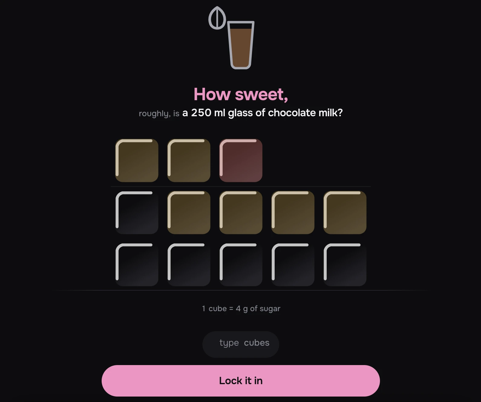 Screenshot of How sweet?
