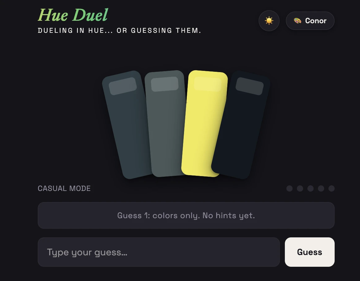 Screenshot of Hue Duel