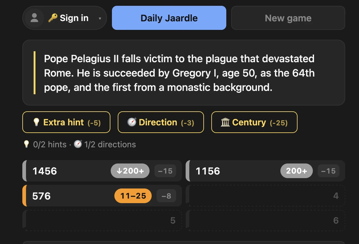 Screenshot of Jaardle
