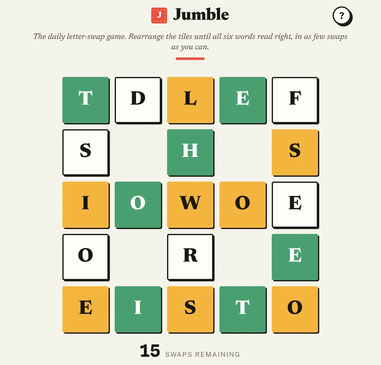 Screenshot of Jumble