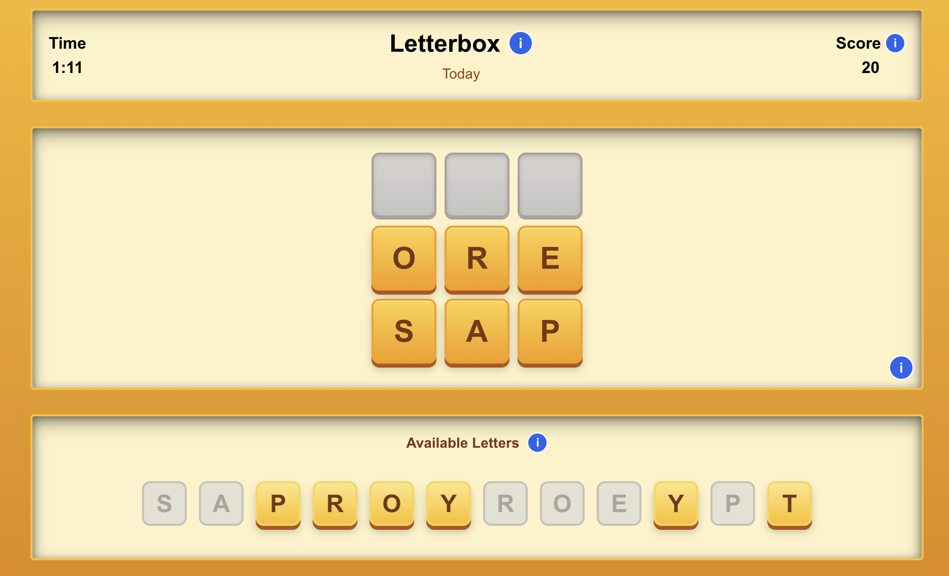 Screenshot of Letterbox