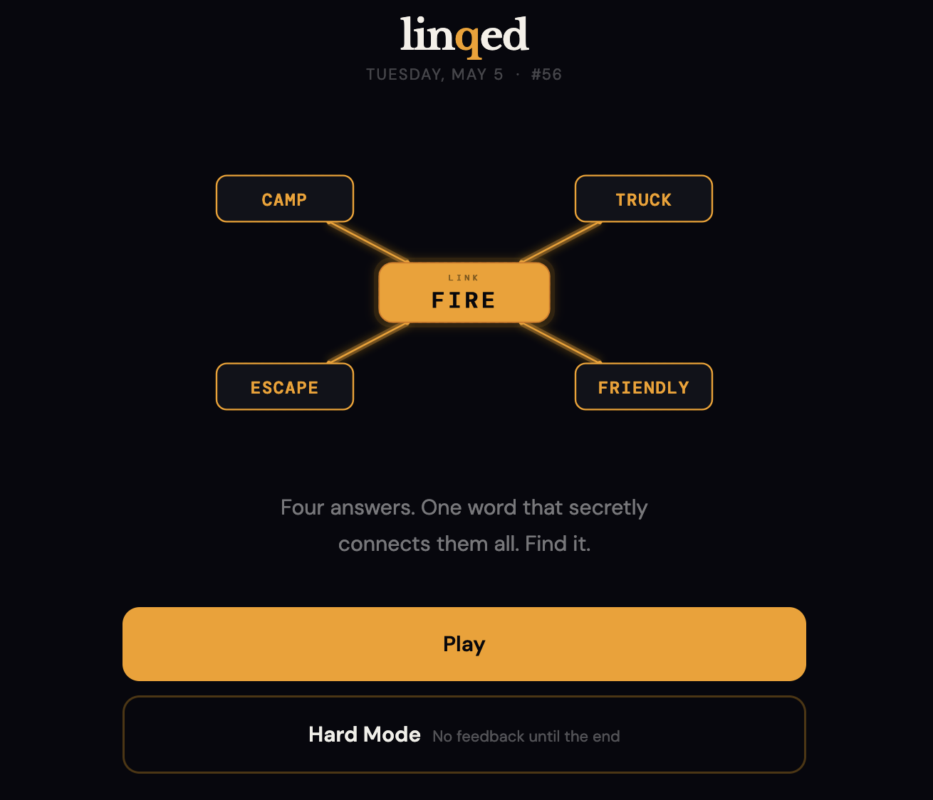 Screenshot of linqed