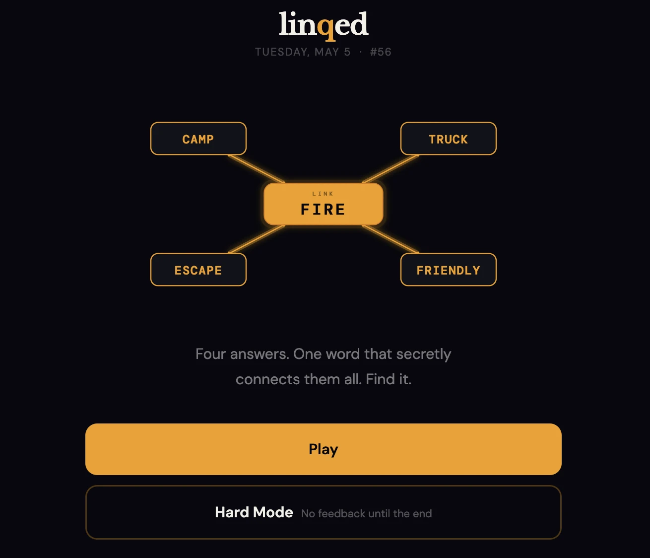 Screenshot of linqed