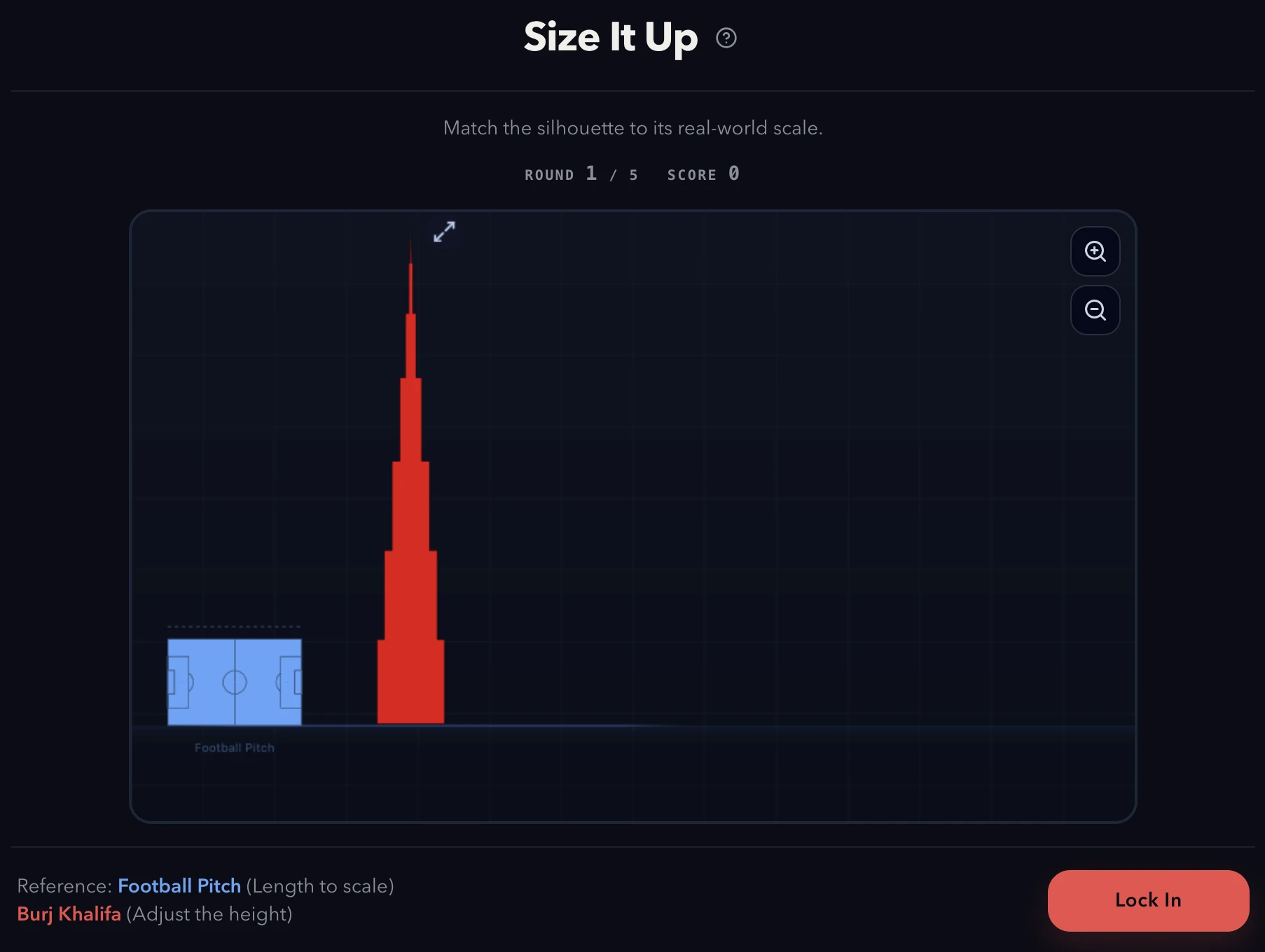 Screenshot of Size It Up
