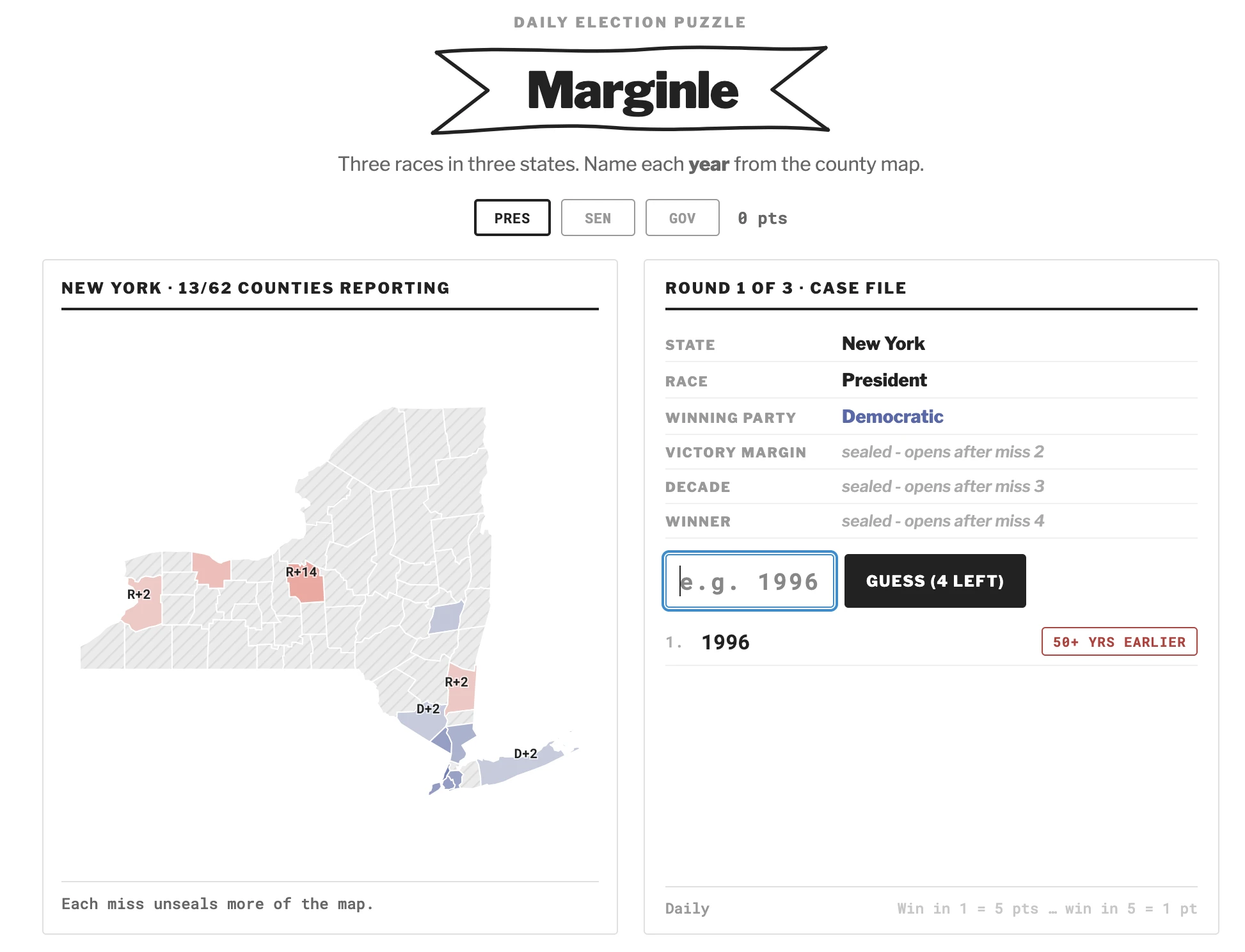 Screenshot of Marginle