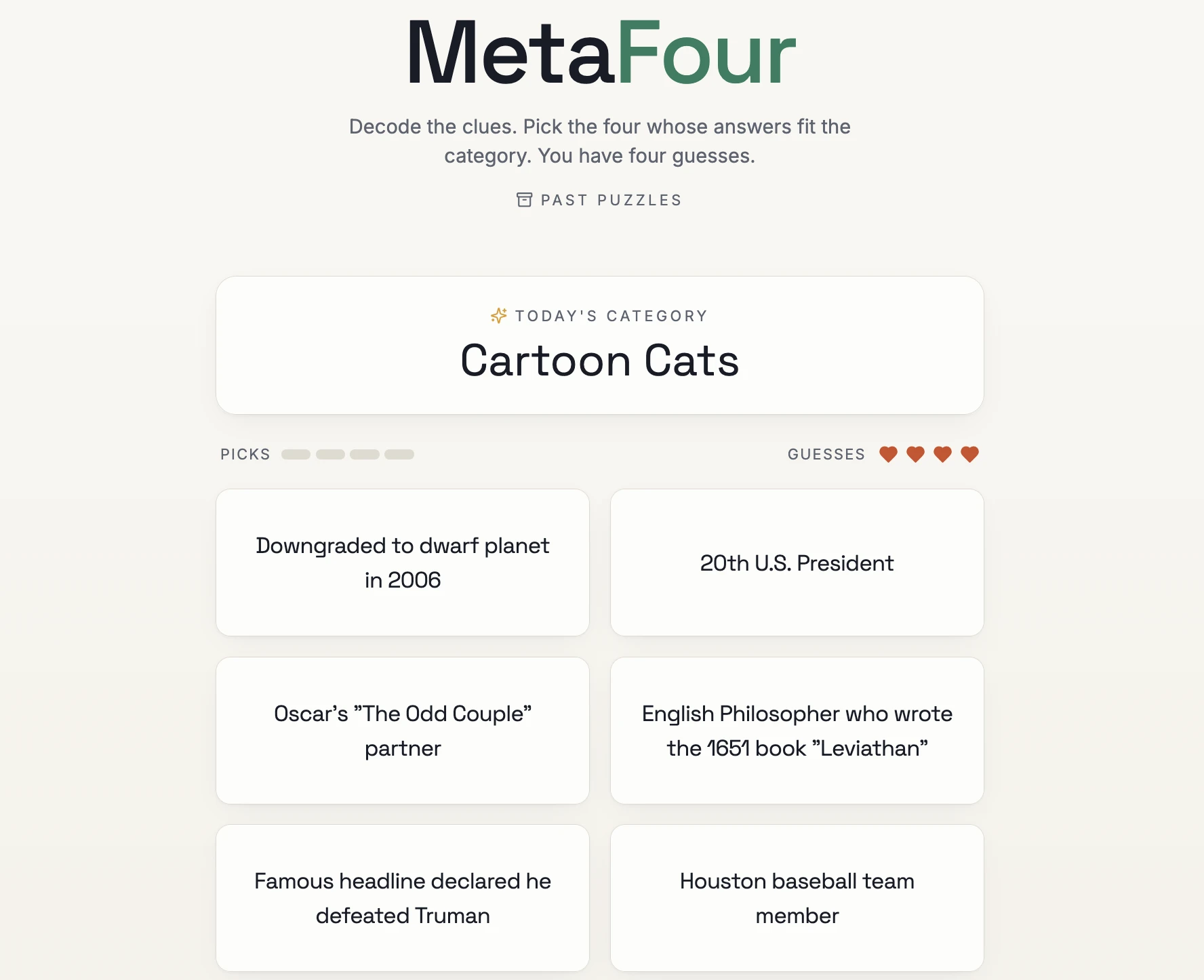 Screenshot of MetaFour