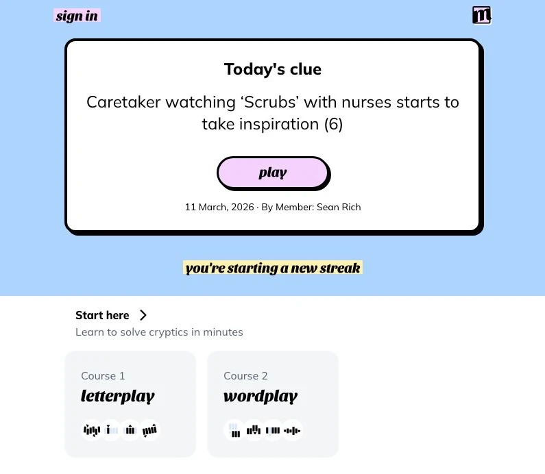 Screenshot of Minute Cryptic