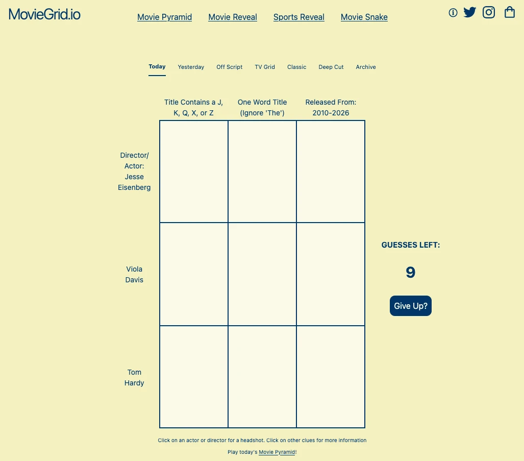 Screenshot of MovieGrid