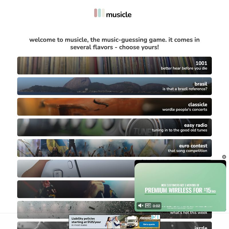 Screenshot of Musicle